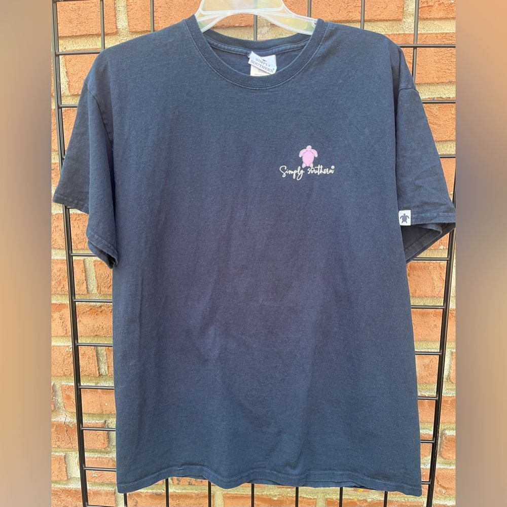 Simply Southern Navy Sea Turtle T Shirt Size L